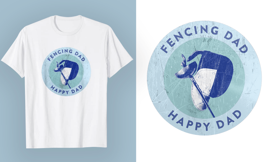 Fencing Dad - Happy Dad t-shirt